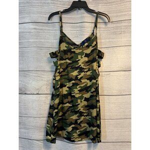 Blue Rain Open Side Camo Dress Size L